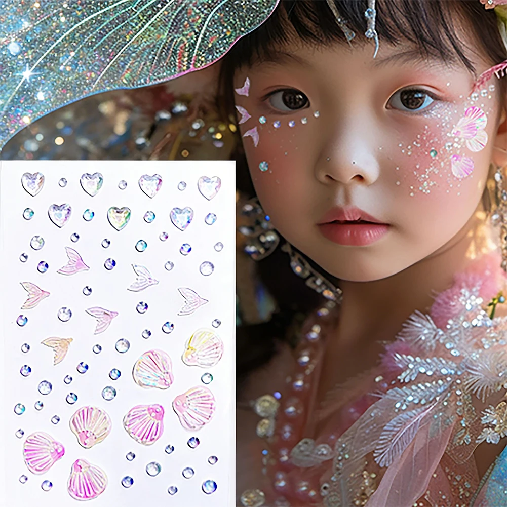 Shelly - Kristall-Strass Schmetterling Glitzer-Aufkleber Schimmernde Aurora-Perlmutt-Sticker für