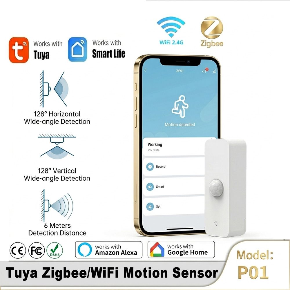 Home Assistant Tuya - Intelligenter PIR-Bewegungssensor WiFi Zigbee Bewegungsmelder für