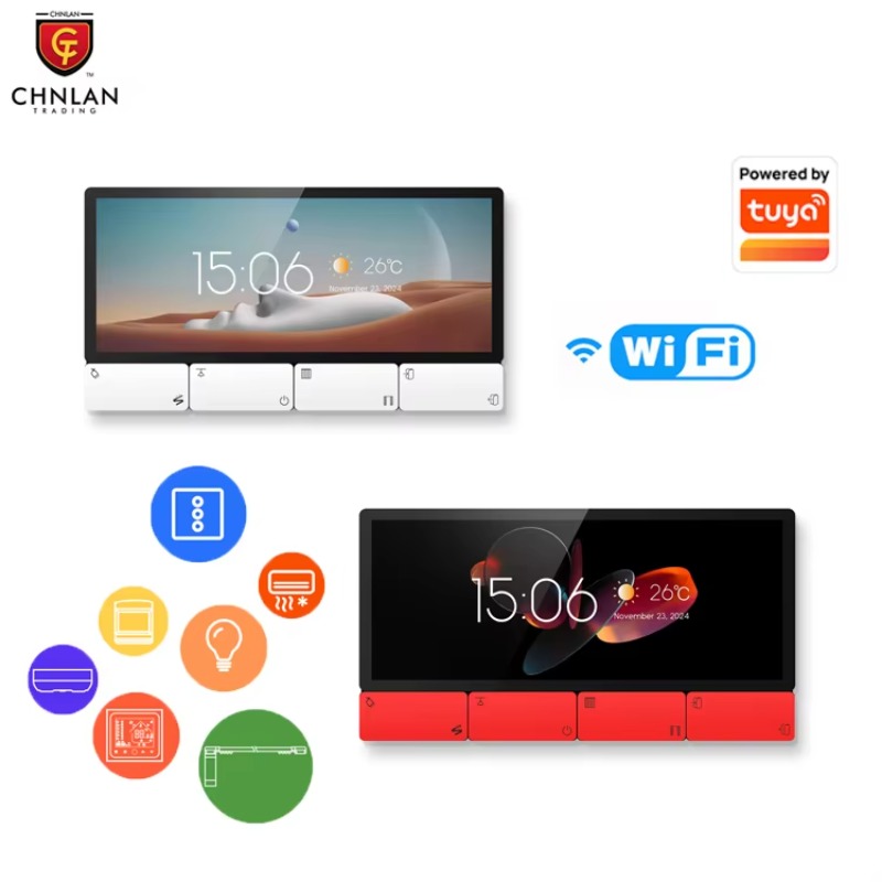 Tuya Smart - Neues F5 6-Zoll-WiFi-Tuya-Multifunktions-Smart-Screen-Touch-Control-Panel mit Musikverstärker, 8