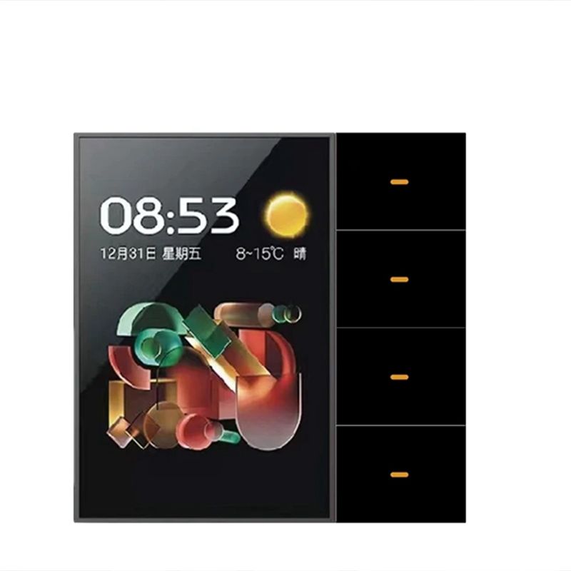 Tuya 4 Channel - AED6-Tuya Zigbee 3,5 Zoll Smart Wandschalter