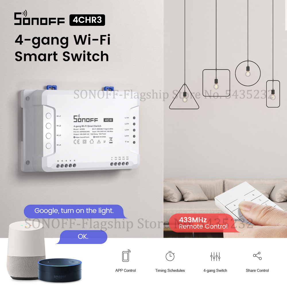 Itead SONOFF 4CH R3 Wifi Draht – Sonoff Bewertung und Preis