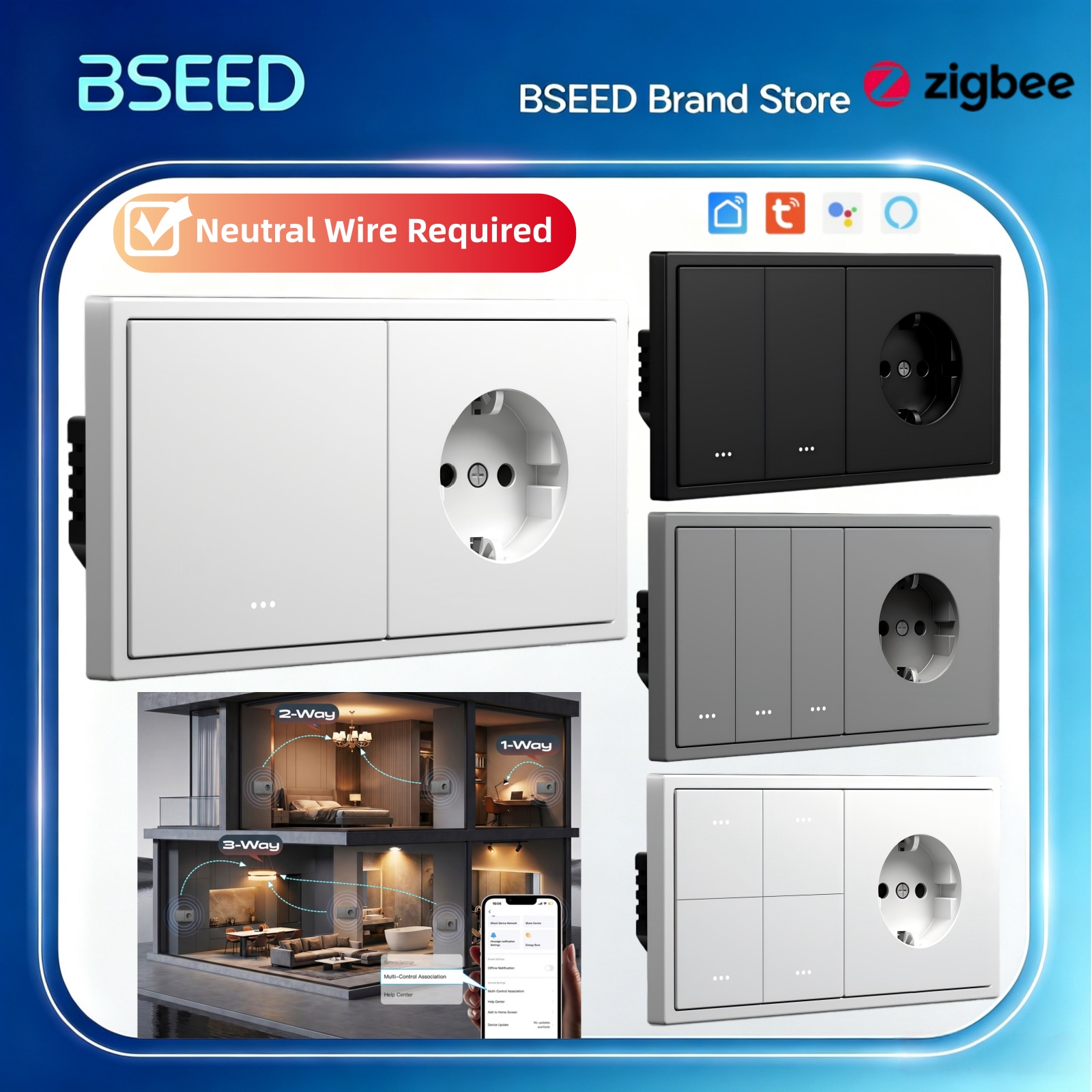 BSEED Zigbee Klickschalter 1/2 – Tuya 4 Channel Bewertung und Preis