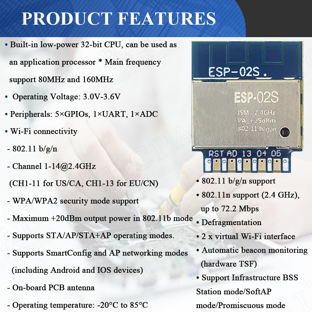 ESP-02S Serieller drahtloser 2 – Smart Home Module Iot Bewertung und Preis
